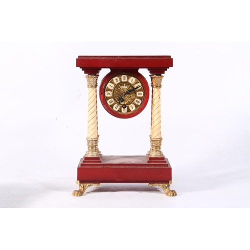 58 - Small Viennese style wall clock and a resin table clock.