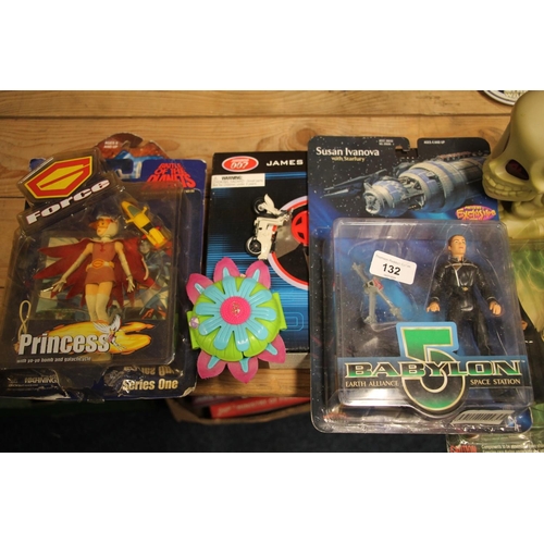 132 - Vintage Babylon 5, G-Force, Bond, Wonder Woman toys, etc.