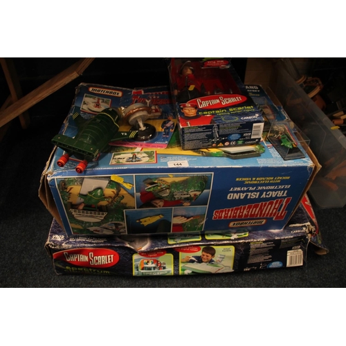 144 - Thunderbirds and Captain Scarlett toys.