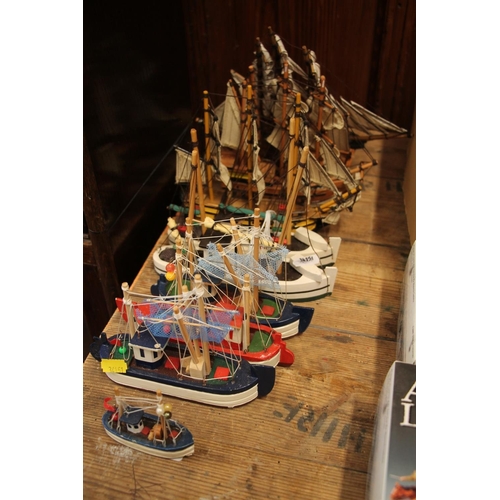 146 - Small model ships and boats.