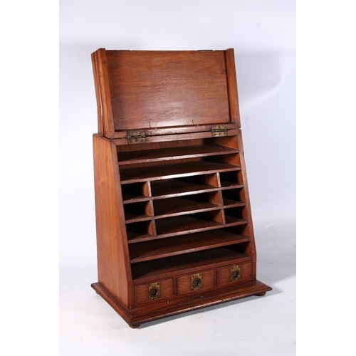 159 - Victorian fall front specimen cabinet, 46cm high.