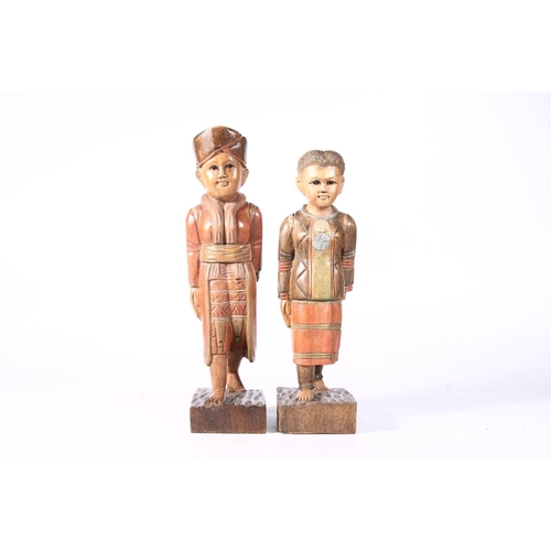 161 - Two Southeast Asian carved figurines.