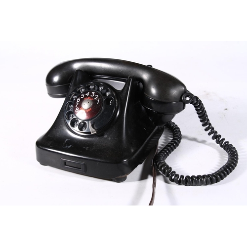 163 - Vintage black GPO style telephone.