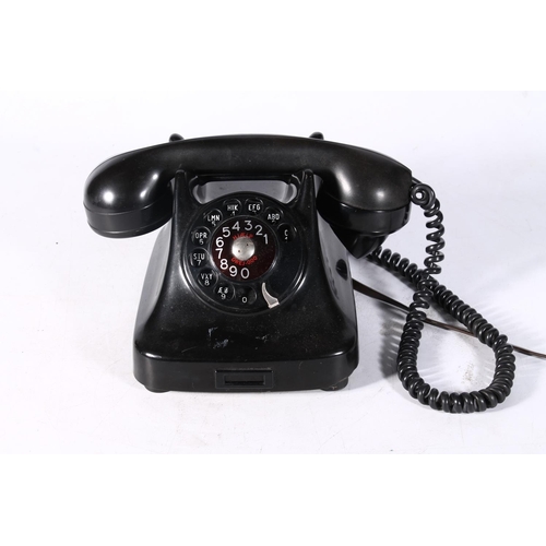 163 - Vintage black GPO style telephone.