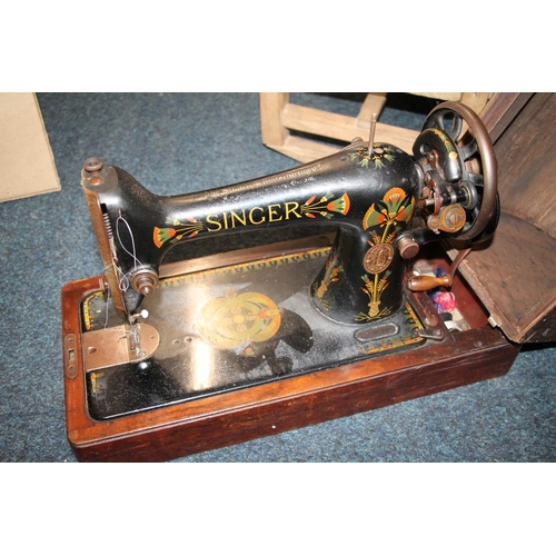 175 - Vintage sewing machine in original carry case.