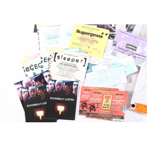 239 - Two Hibs Football Club autograph sheets, a Sandra Bullock signed photograph and Oasis, and other, ti... 