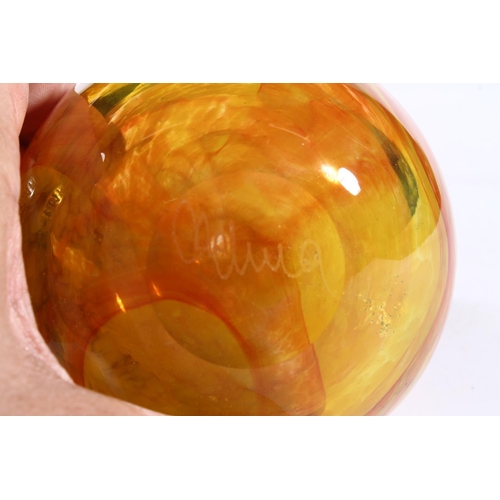 257 - Mdina Glass bottle paperweight, 11cm high.