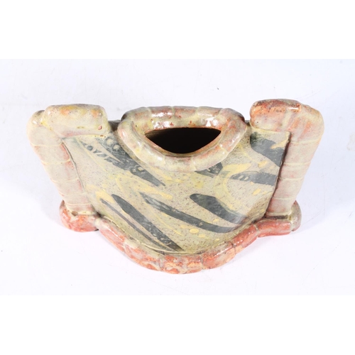 268 - Abstract Studio Pottery vase, 18cm high.