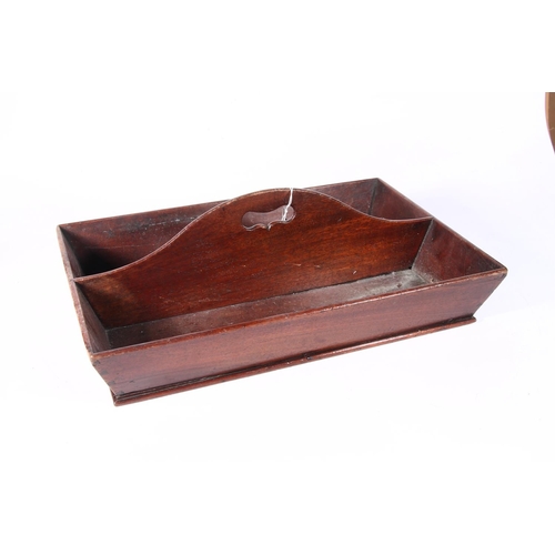 97 - Late Victorian oak cutlery tray, 49cm wide,