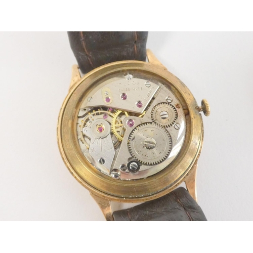 56 - 1960s 9ct gold Tudor wristwatch with 17 jewel cal 290 manual wind movement. The case hallmarked for ... 