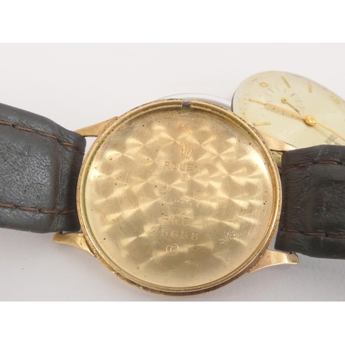 56 - 1960s 9ct gold Tudor wristwatch with 17 jewel cal 290 manual wind movement. The case hallmarked for ... 