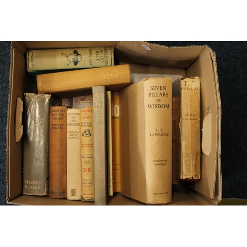 278 - Two boxes of books including T.E Lawrence, Seven Pillars of Wisdom etc.