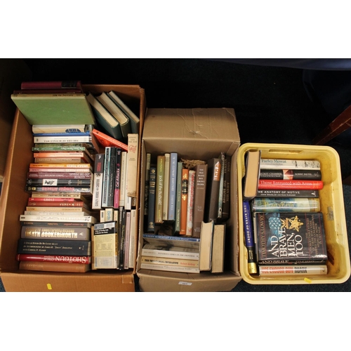 303 - Three boxes of mixed books.