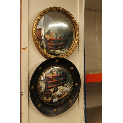 307 - Two porthole convex mirrors.