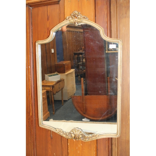 685 - Wall mirror, 88cm high.