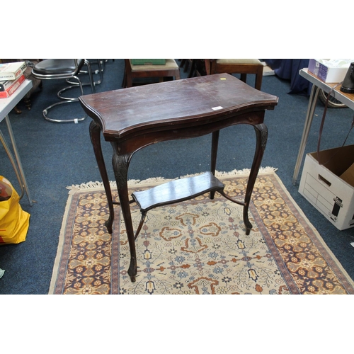 701 - Mahogany card table.