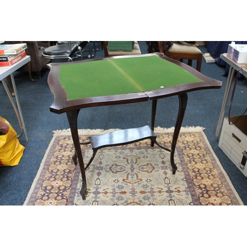 701 - Mahogany card table.