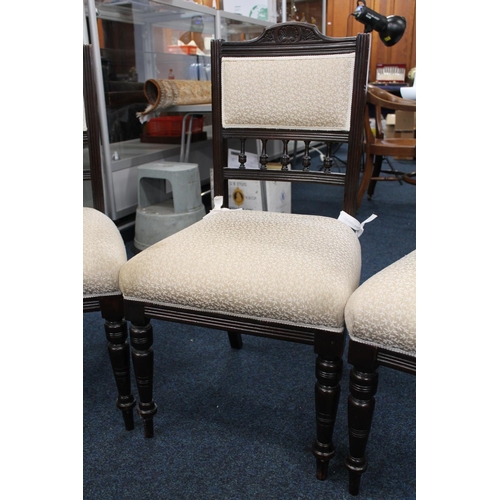 711 - Four Victorian hall chairs.