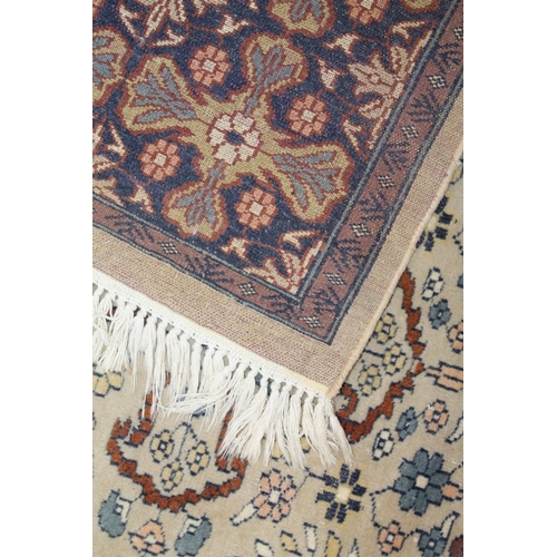 717 - Turkish beige rug, 186cm x 131cm.