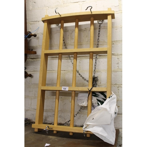 626 - Pine hanging rack.