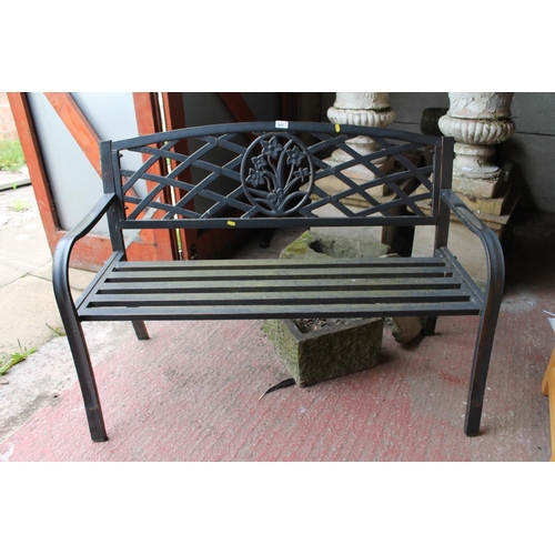 667 - Trellis backed garden bench.