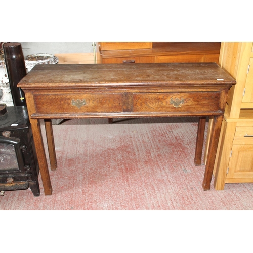 671 - 19th century oak hall table.