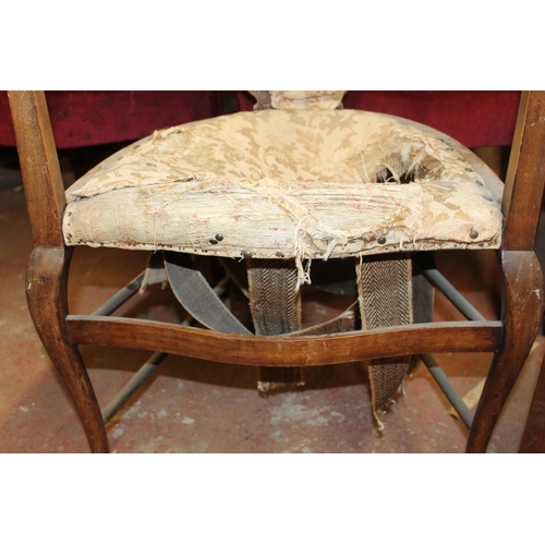 677A - Victorian, and other, shield back chairs.