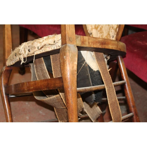 677A - Victorian, and other, shield back chairs.