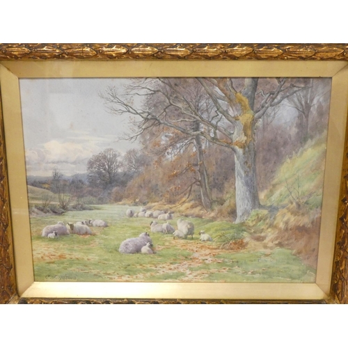 270 - Charles James Adams R.A (1859-1931)English pastoral scene.Watercolour Signed C.J.Adams low... 