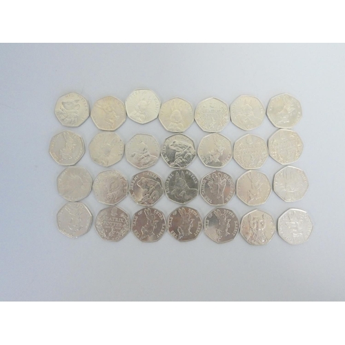 273 - United Kingdom. A collection of collectable Beatrix Potter fifty pence coins to include Jeremy Fishe... 