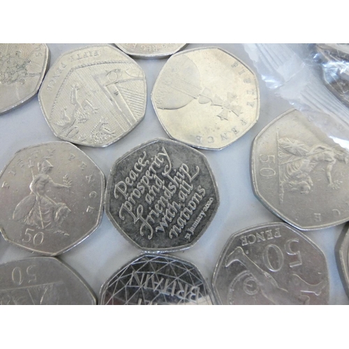 274 - United Kingdom. A collection of collectable fifty pence coins to include, 2020 Diversity Built Brita... 