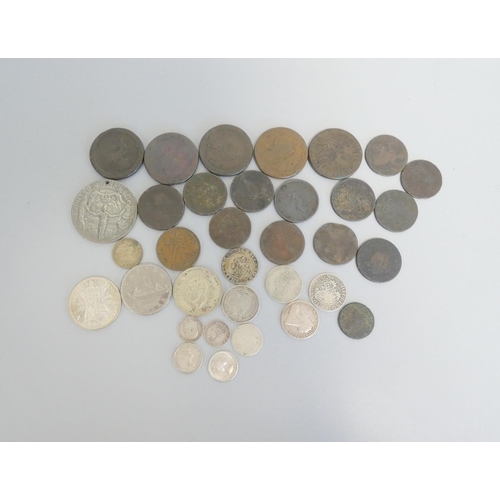 258 - Collection of silver and world coins to include a 1968 Canada dollar, 1946 halfcrown (EF), USA 1831 ... 