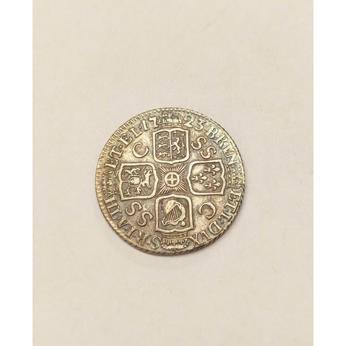 254 - United Kingdom. George I, (1714-1727) 1723 SSC Silver shilling. S.3647 VG+.