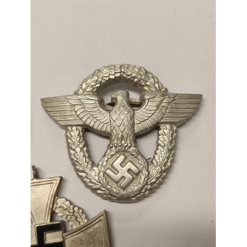 291 - Germany Third Reich: Awards to include a 1939 Wound Badge, Military Police Cap Badge, and 25 years F... 