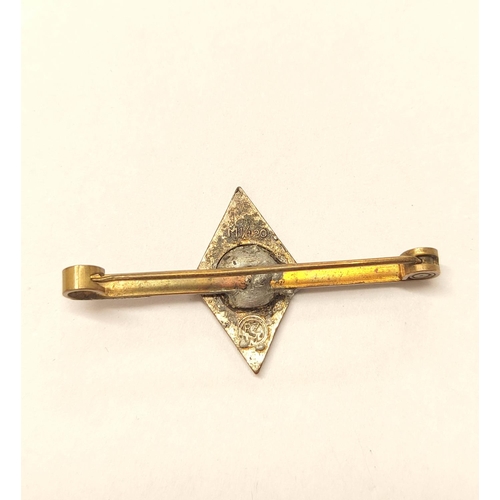 303 - Germany Third Reich: Hitler Youth Membership Badge, good example of an enamel HJ diamond badge conve... 