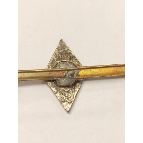 303 - Germany Third Reich: Hitler Youth Membership Badge, good example of an enamel HJ diamond badge conve... 