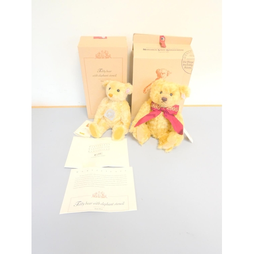 68 - Steiff. Two collectors bears to include a 125th Anniversary 1880-2005 Teddy Bear, 2005, white tag 03... 