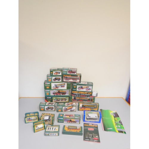 111 - Corgi Classics. Large collection of boxed diecast Eddie Stobart models to include AEC Truck &am... 