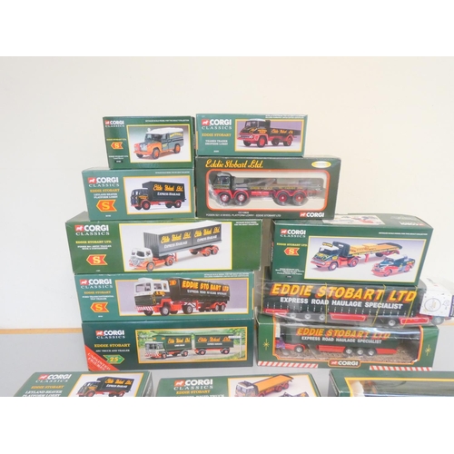 111 - Corgi Classics. Large collection of boxed diecast Eddie Stobart models to include AEC Truck &am... 