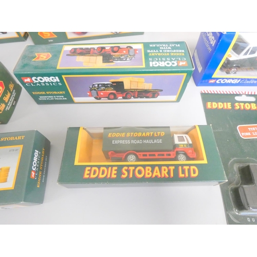 111 - Corgi Classics. Large collection of boxed diecast Eddie Stobart models to include AEC Truck &am... 