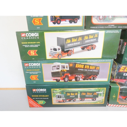 111 - Corgi Classics. Large collection of boxed diecast Eddie Stobart models to include AEC Truck &am... 