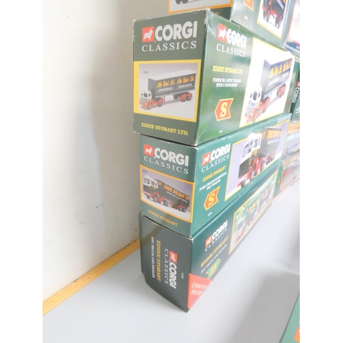 111 - Corgi Classics. Large collection of boxed diecast Eddie Stobart models to include AEC Truck &am... 