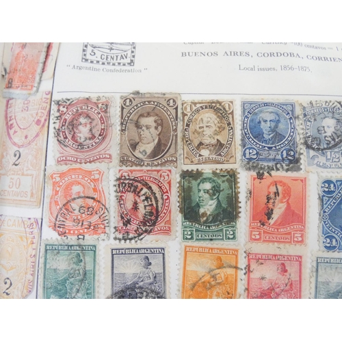 363 - Album of British and World postage stamps to include an imperforated two penny blue (plate letters N... 