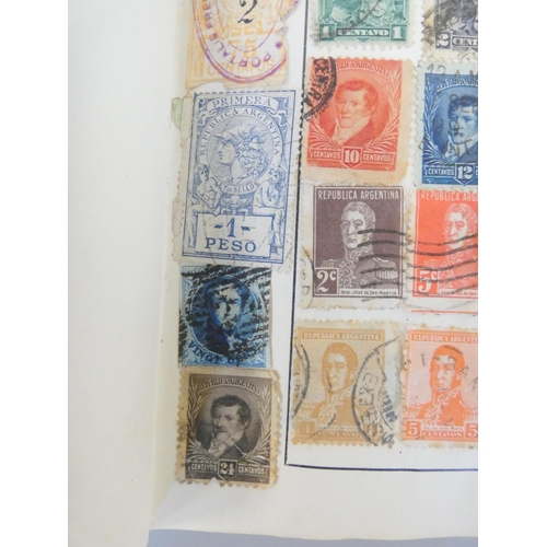 363 - Album of British and World postage stamps to include an imperforated two penny blue (plate letters N... 