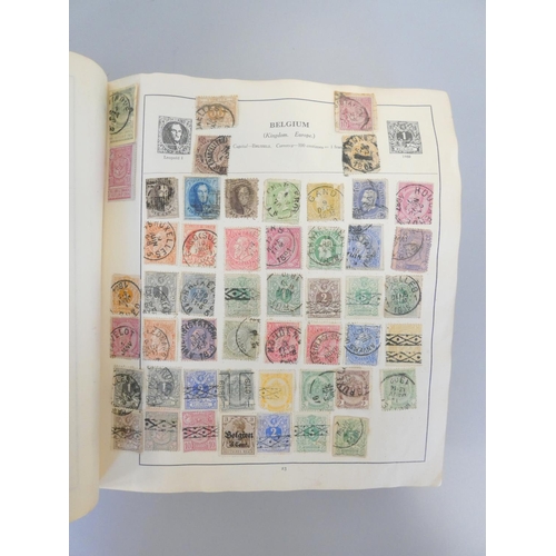 363 - Album of British and World postage stamps to include an imperforated two penny blue (plate letters N... 