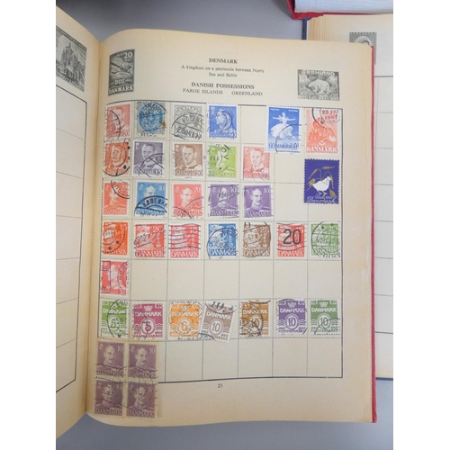 364 - Three collector's stamp albums comprising mainly of British issues to include a perforated two penny... 