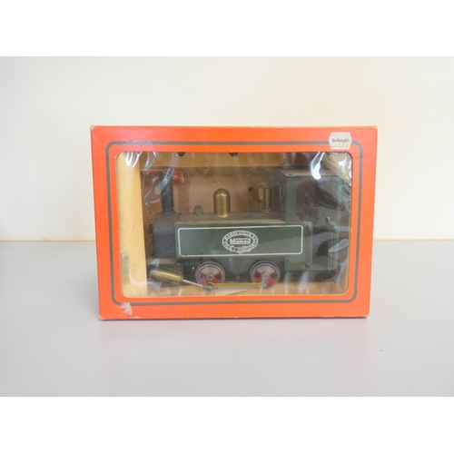 201 - Mamod. Boxed SL1 live-steam 0-4-0 side-tank locomotive in green livery with variable speed forward a... 