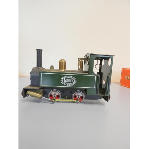 201 - Mamod. Boxed SL1 live-steam 0-4-0 side-tank locomotive in green livery with variable speed forward a... 