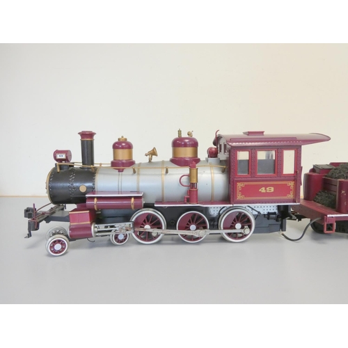 202 - Bachmann. Large G Scale ''Thunderbolt Express'' model locomotive with Atchison Topeka Santa Fe open ... 