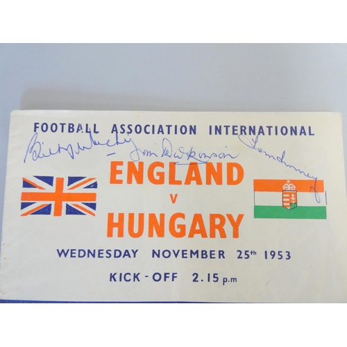 397 - Collection of England FA Cup football programmes to include England VS USSR 22 Oct 1958, England VS ... 